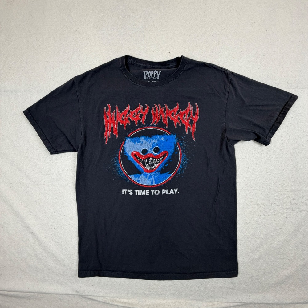Poppy Playtime Huggy Wuggy Graphic T-Shirt Black Mad Engine Medium